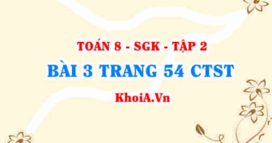 Bài 3 trang 54 Toán 8 Chân trời sáng tạo Tập 2